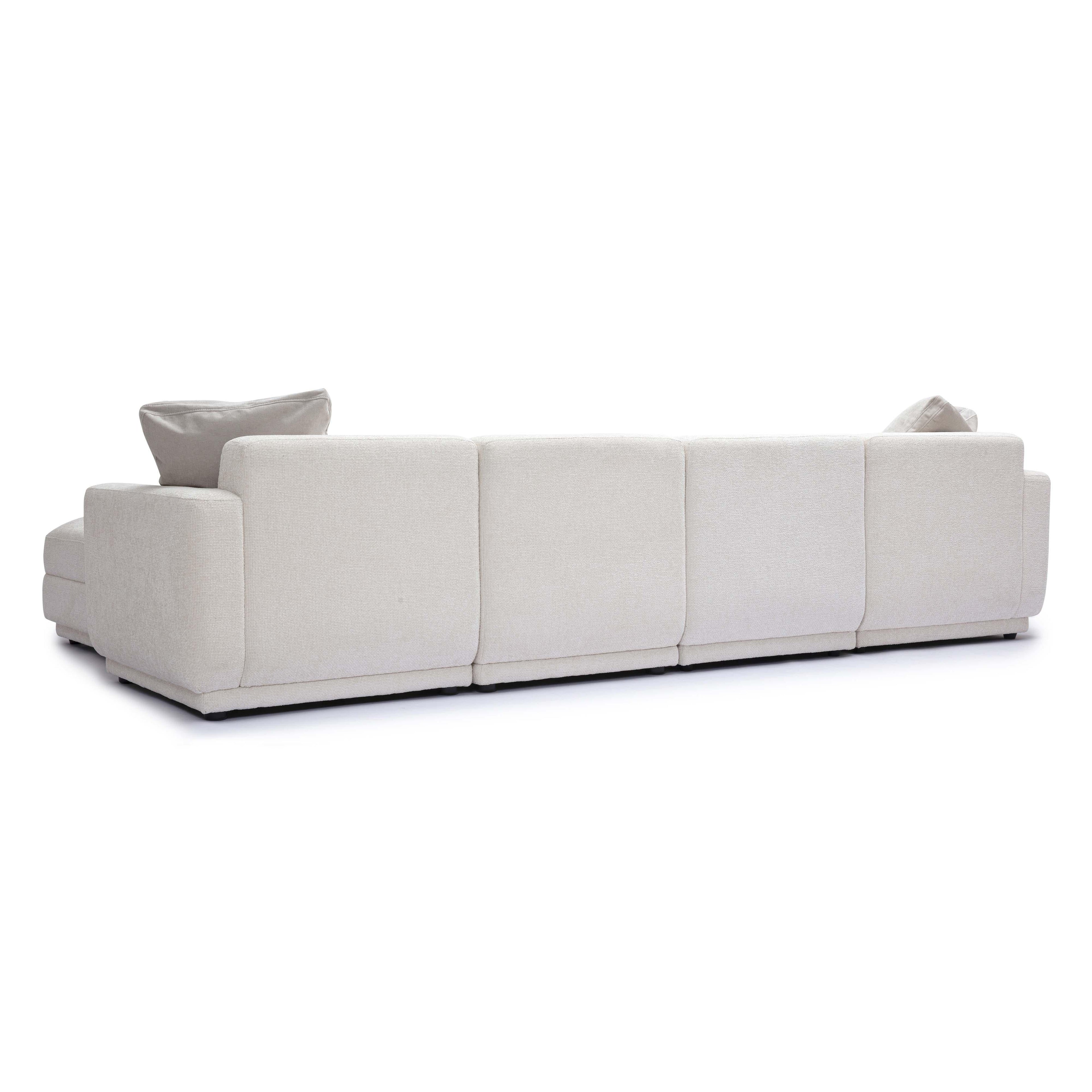 Perry 6-Piece Cream Chenille Modular U-Sectional