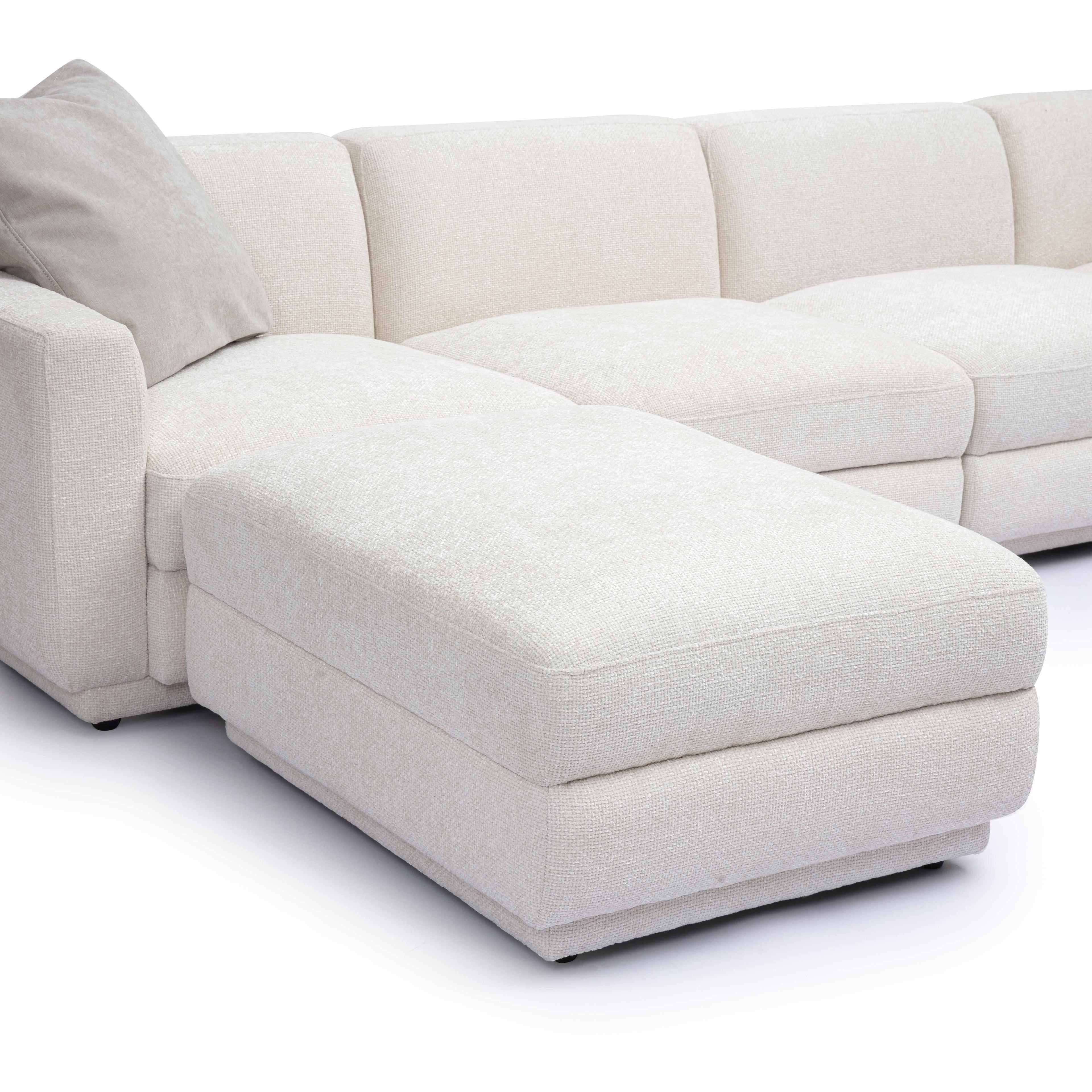 Perry 6-Piece Cream Chenille Modular U-Sectional