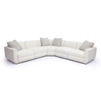 Perry 5-Piece Cream Chenille Modular L-Sectional