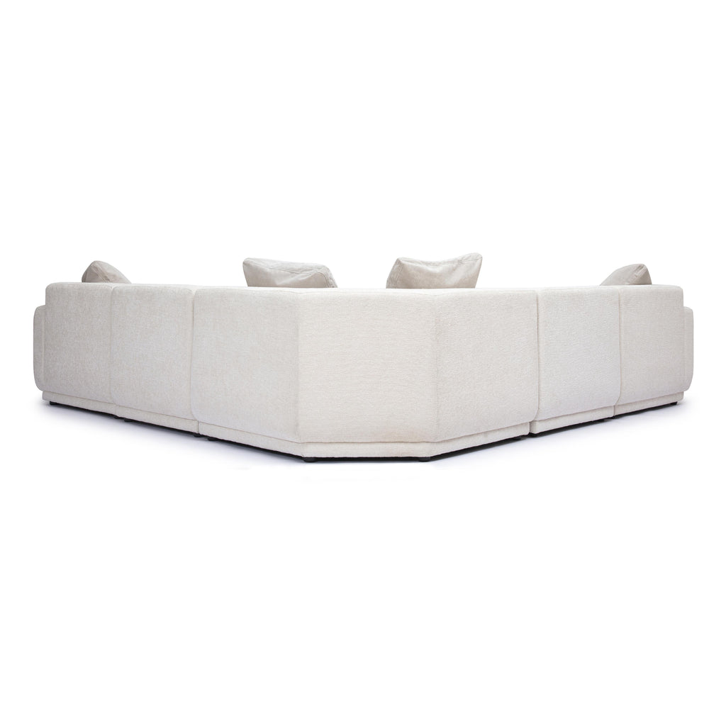 Perry 5-Piece Cream Chenille Modular L-Sectional