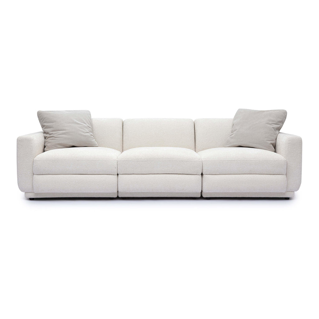 Perry 96 Cream Chenille Modular Sofa