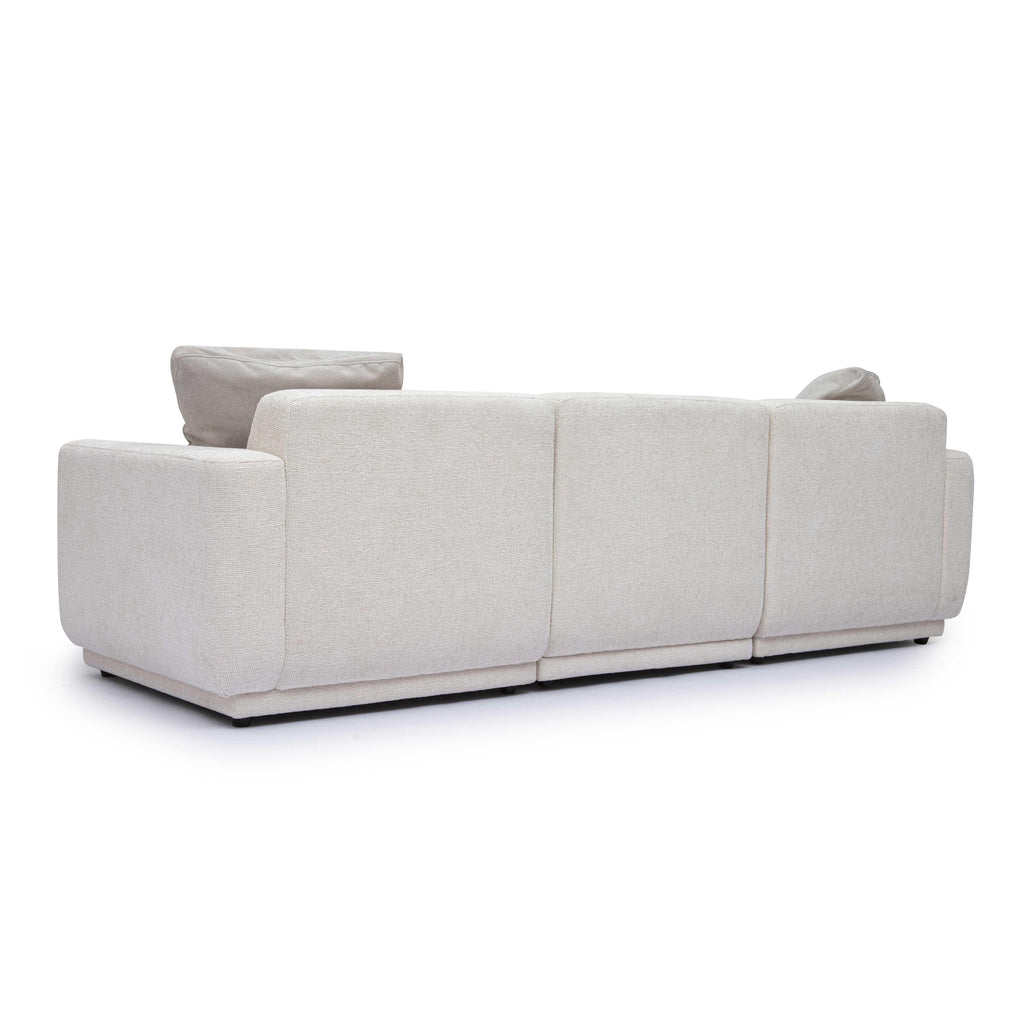Perry 96 Cream Chenille Modular Sofa