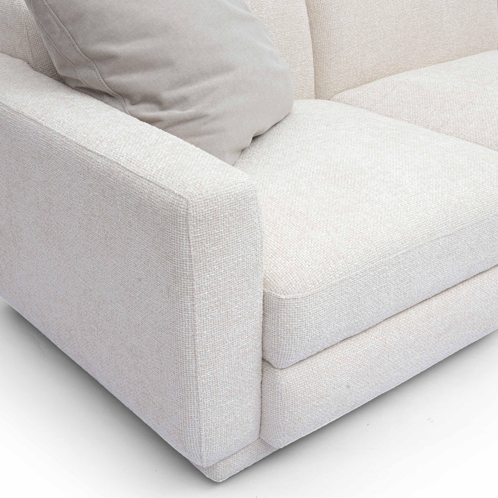 Perry 96 Cream Chenille Modular Sofa