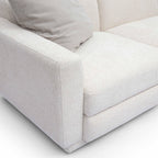 Perry 96 Cream Chenille Modular Sofa