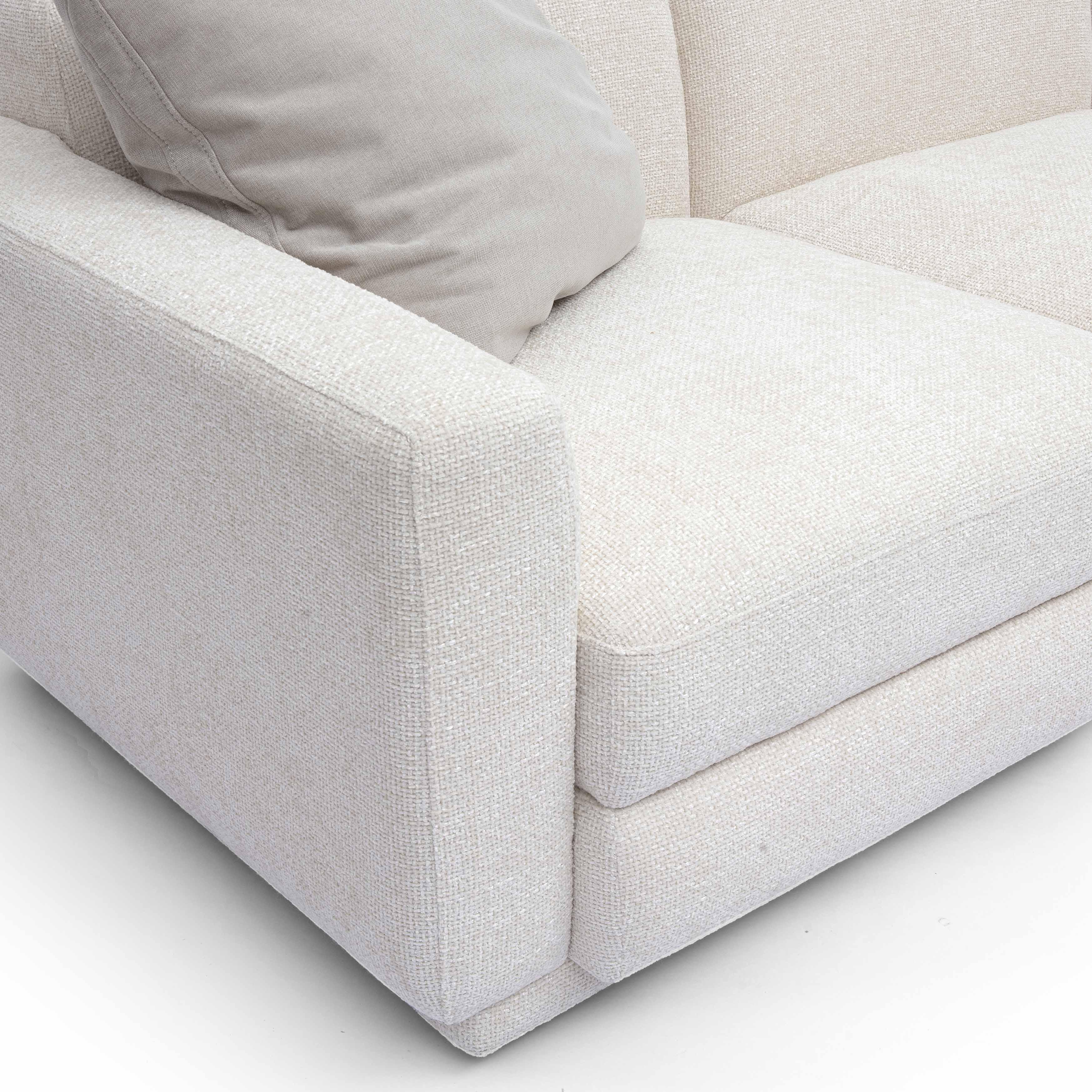 Perry 96 Cream Chenille Modular Sofa