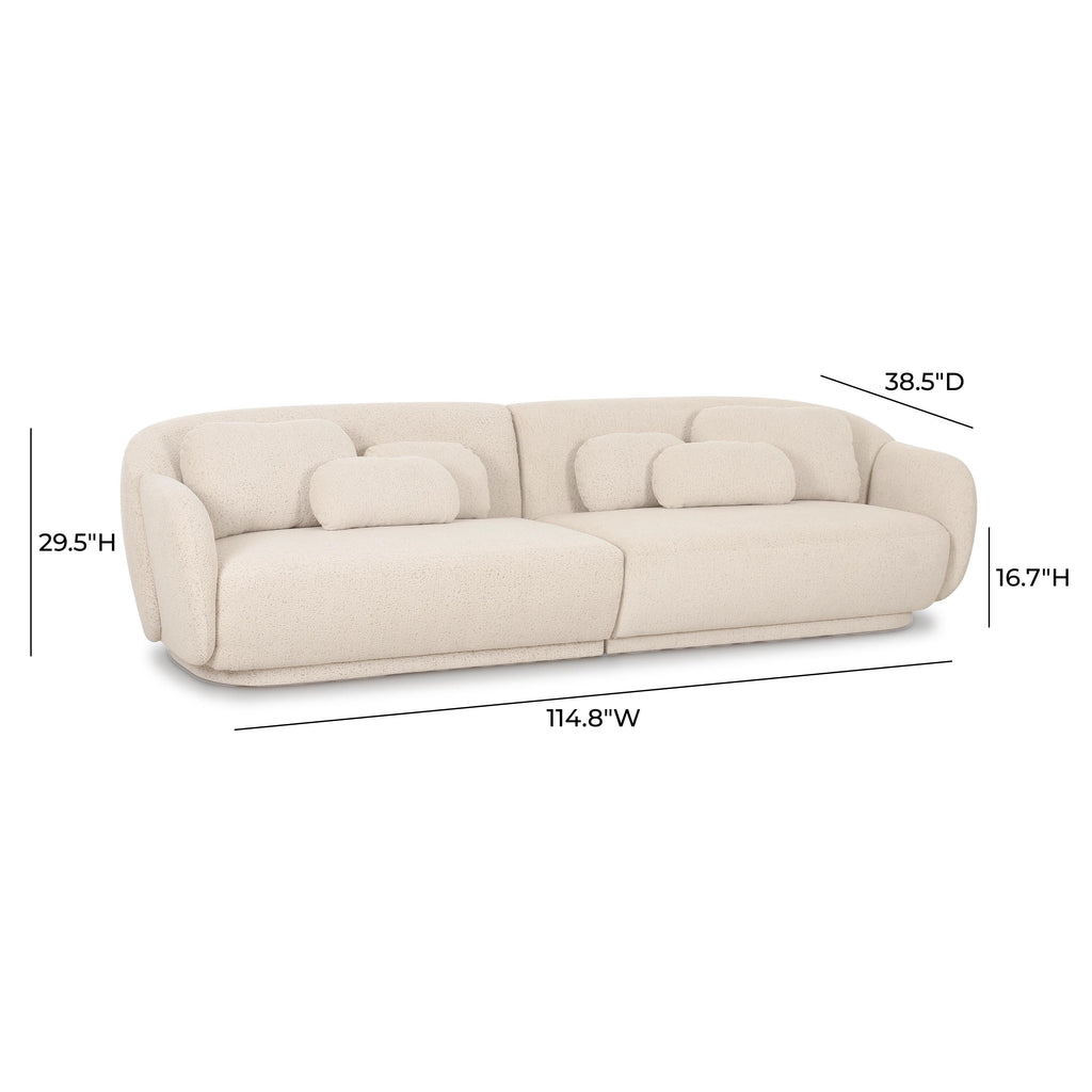 Misty 115 Cream Boucle Modular Sofa