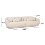 Misty 115 Cream Boucle Modular Sofa