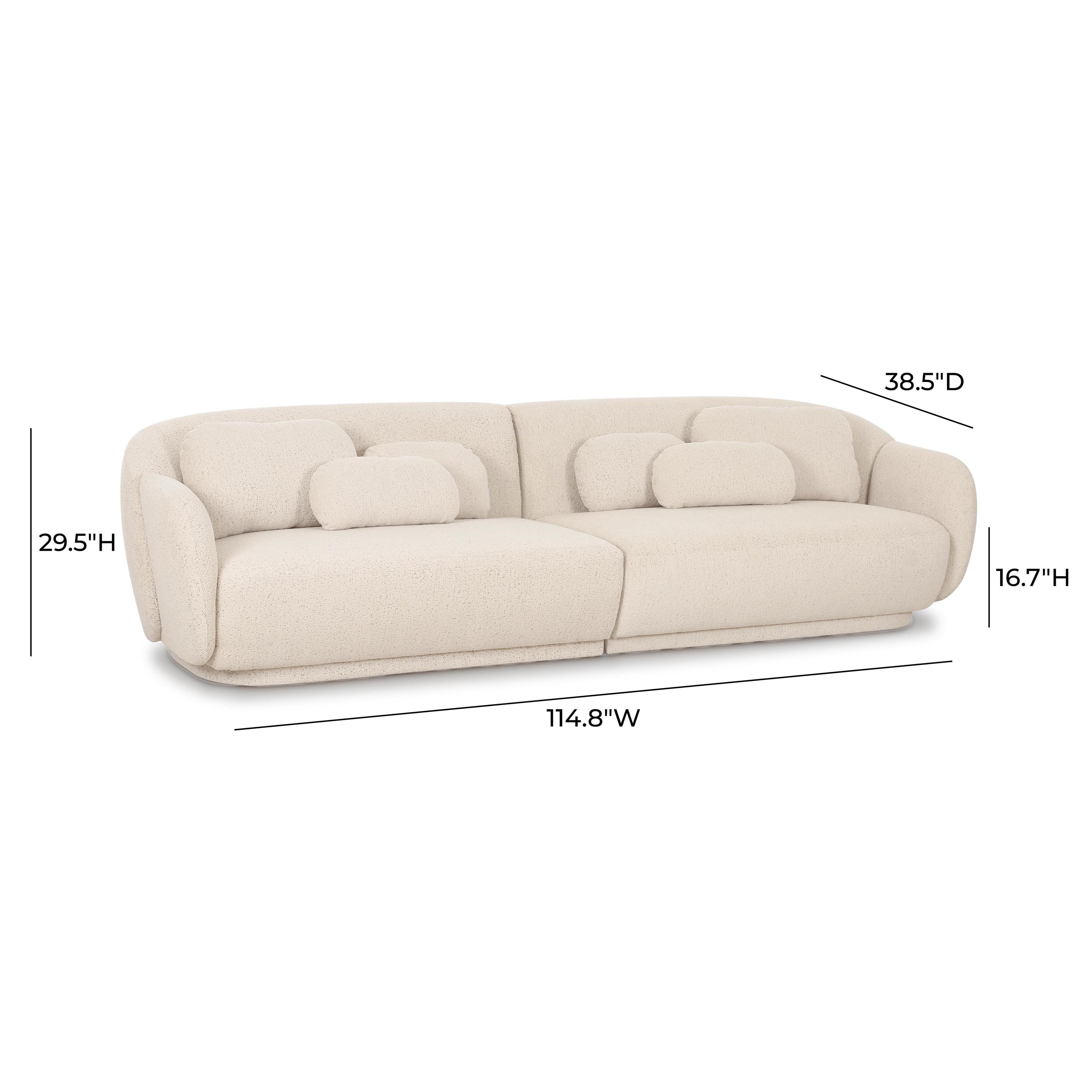 Misty 115 Cream Boucle Modular Sofa