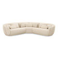 Misty 3-Piece Cream Boucle Modular L-Sectional