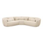 Misty 3-Piece Cream Boucle Modular L-Sectional