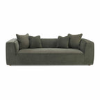 Tristine 96 Olive Green Upcycled Basketweave Sofa