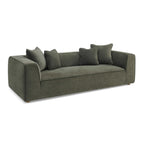 Tristine 96 Olive Green Upcycled Basketweave Sofa