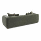 Tristine 96 Olive Green Upcycled Basketweave Sofa