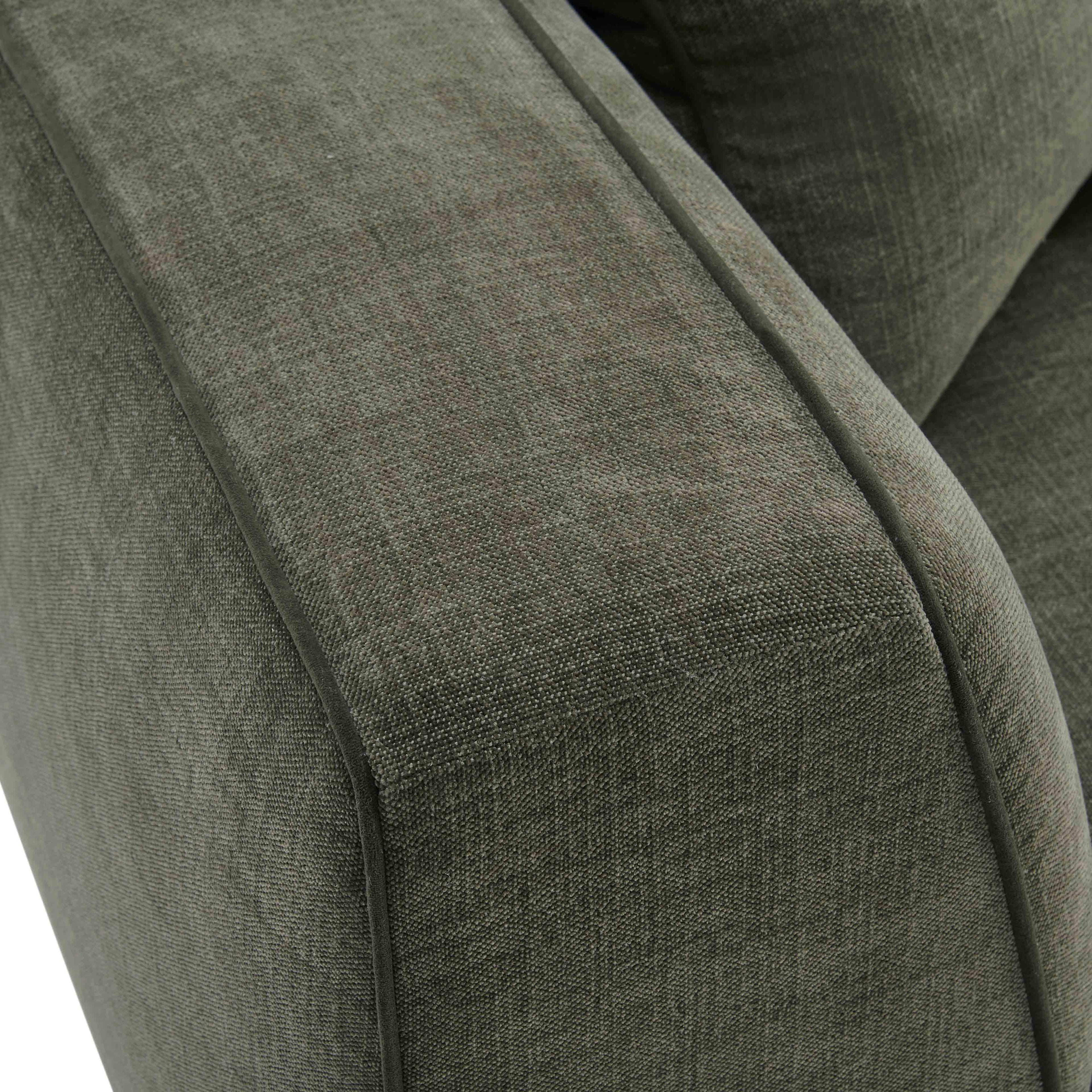 Tristine 96 Olive Green Upcycled Basketweave Sofa