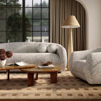 Judy 80 Black and White Woven Fabric Sofa