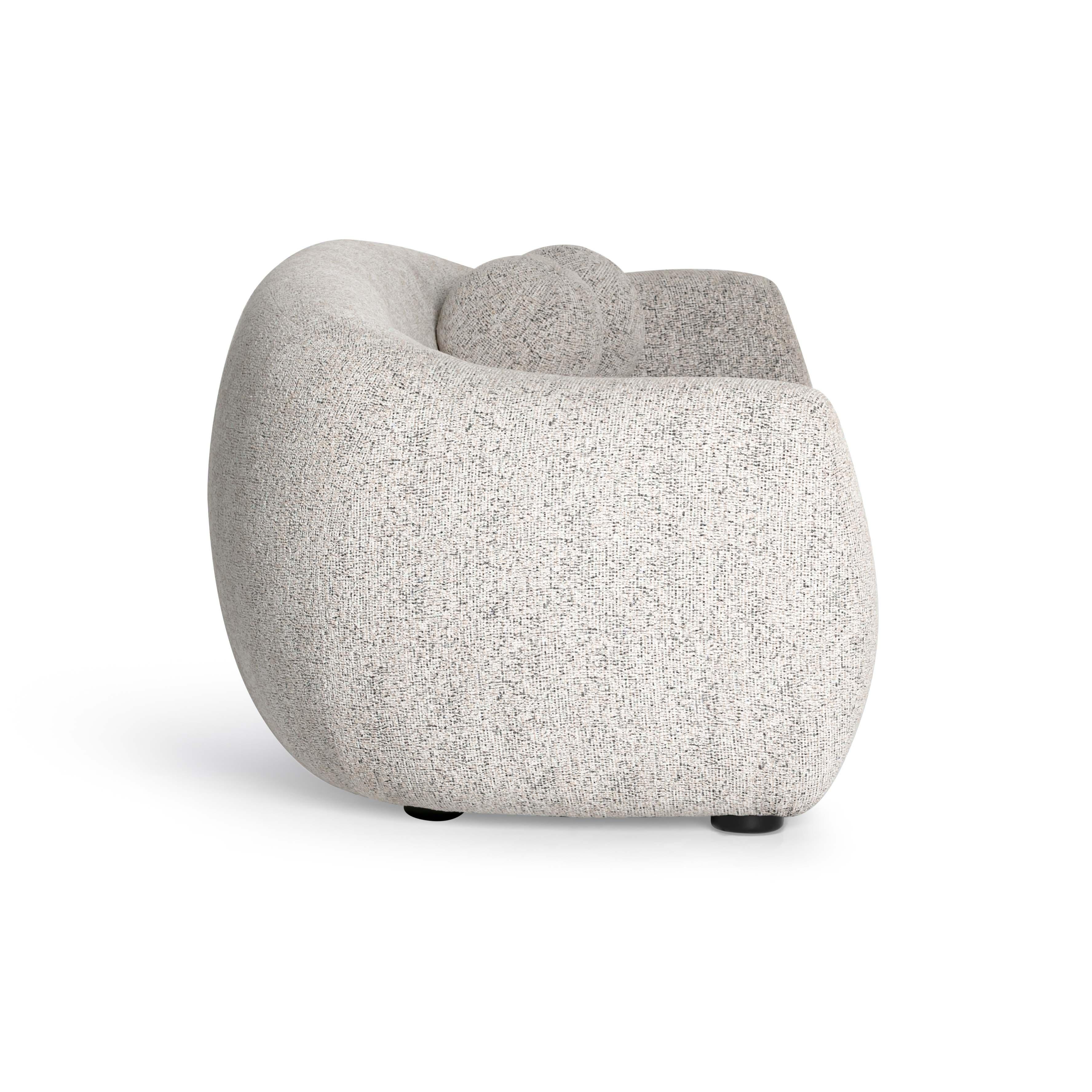 Judy 80 Black and White Woven Fabric Sofa