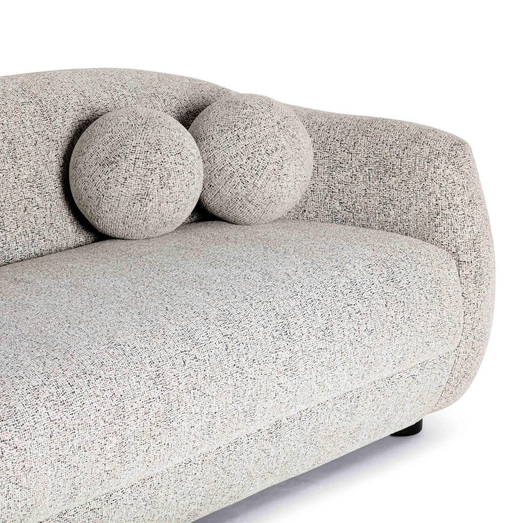 Judy 80 Black and White Woven Fabric Sofa