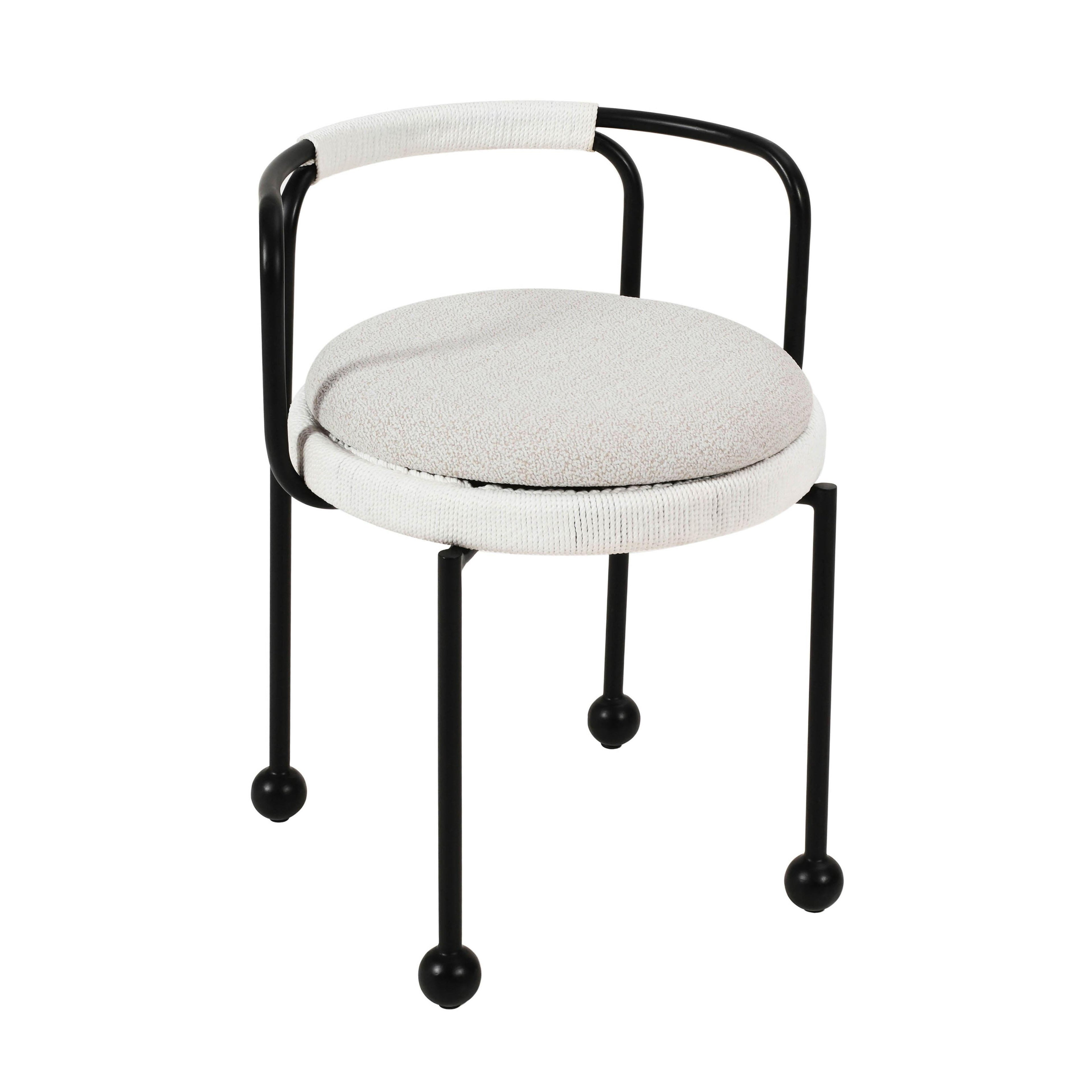 Pansy Cream Outdoor Dining Chair