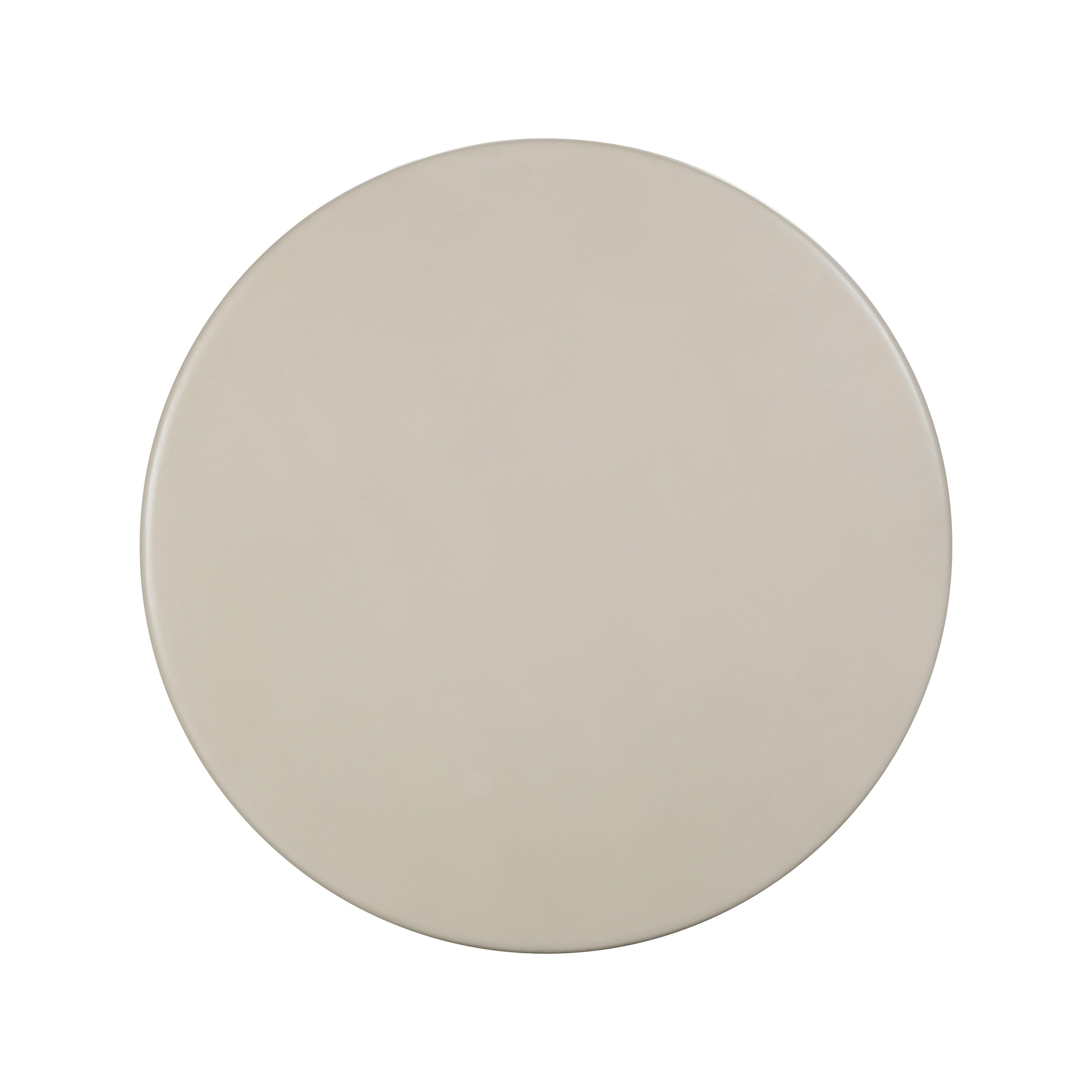 Fern 47 Beige Textured Faux Plaster Concrete Indoor / Outdoor Round Dining Table