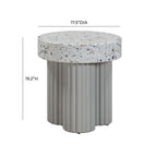 Clover Faux Terrazzo Indoor / Outdoor Round Side Table