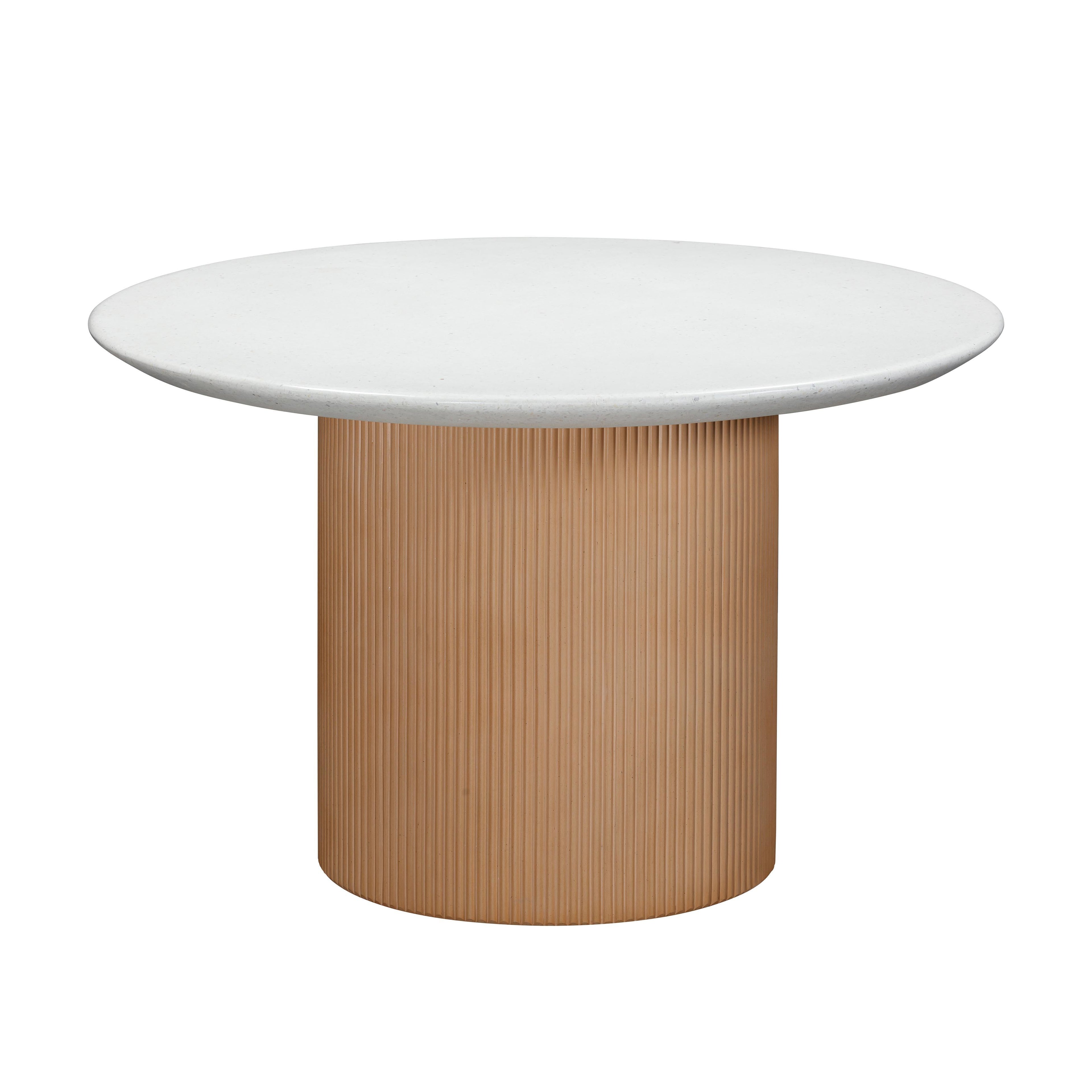 Rose Faux Terrazzo and Terracotta Concrete Indoor / Outdoor 47 Round Dining Table