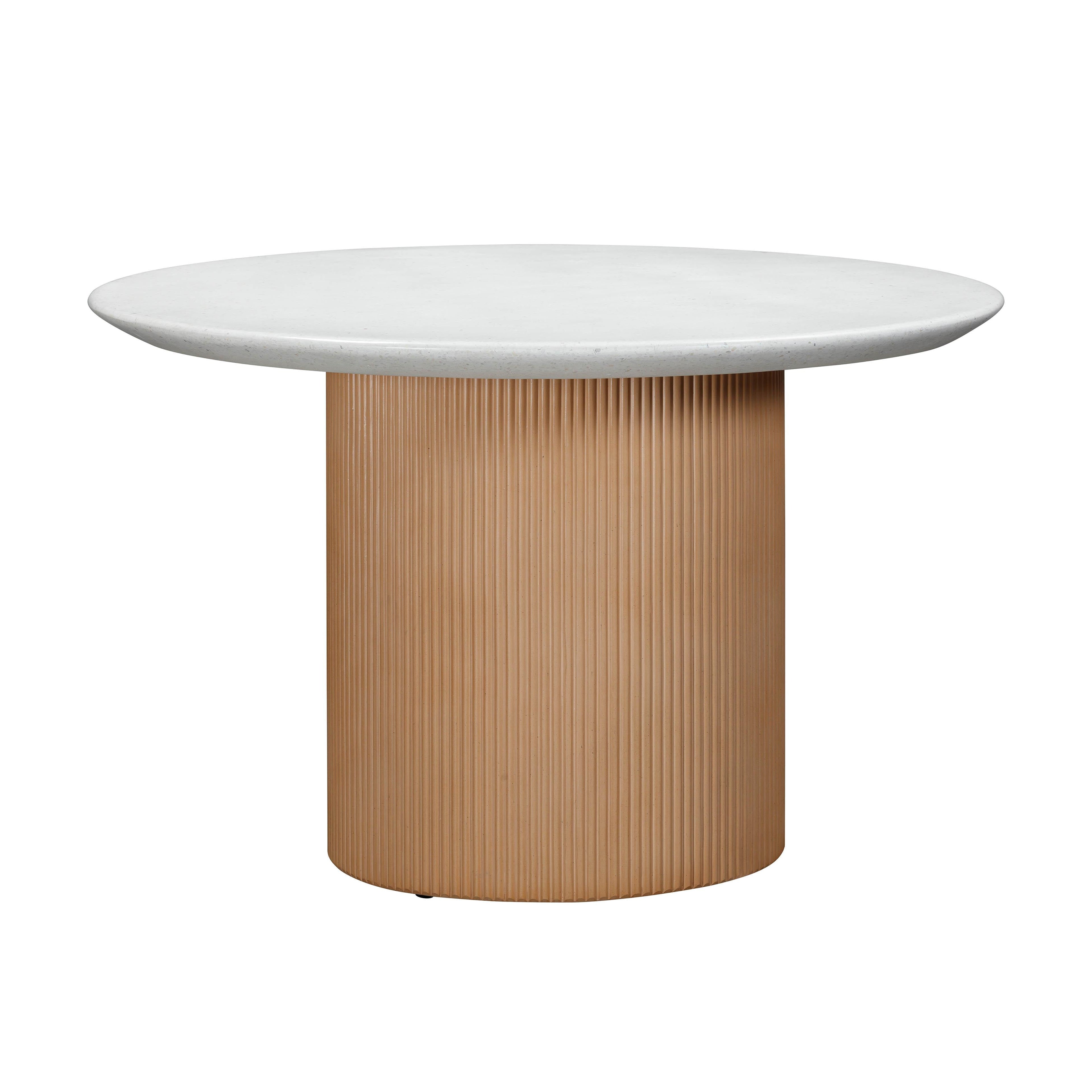 Rose Faux Terrazzo and Terracotta Concrete Indoor / Outdoor 47 Round Dining Table