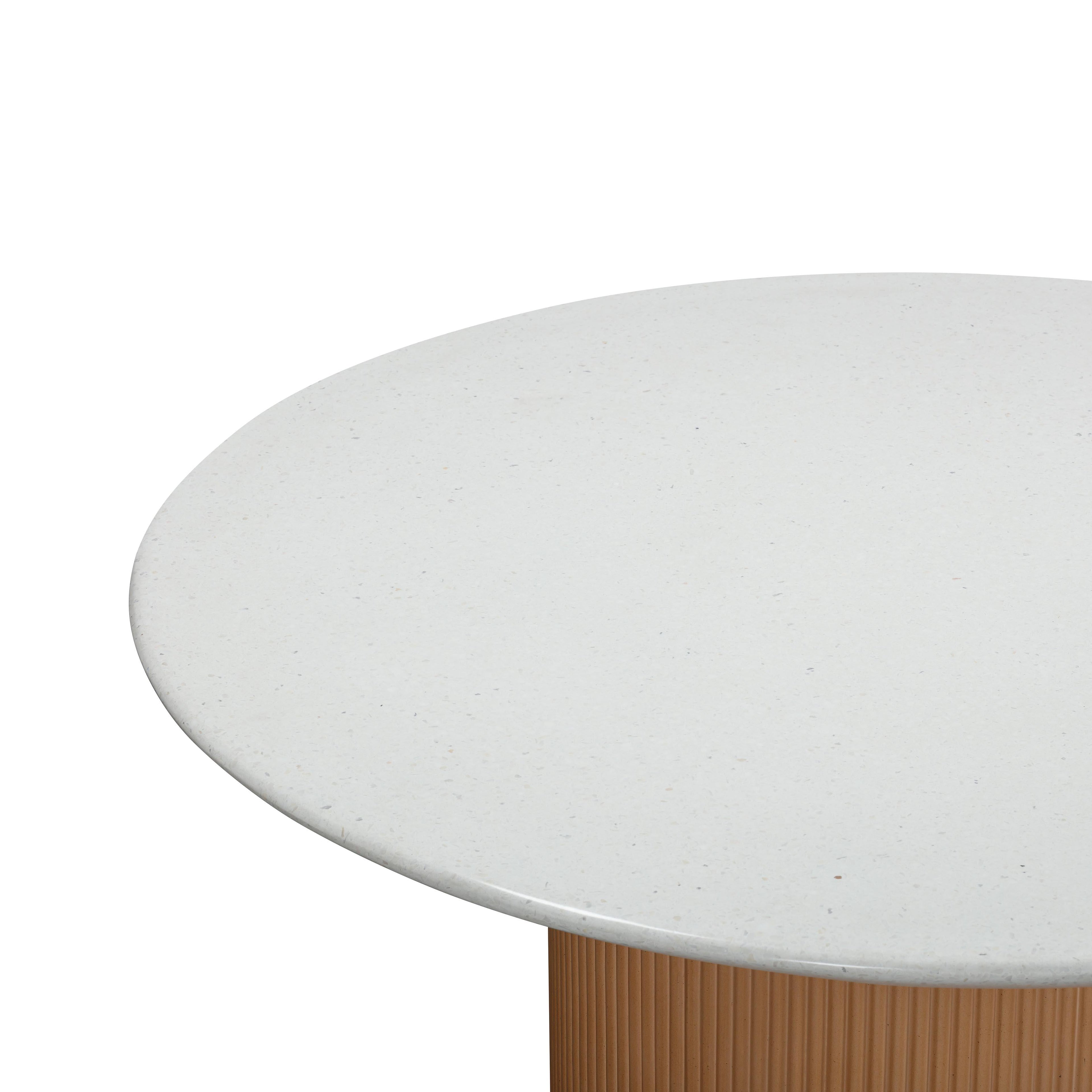 Rose Faux Terrazzo and Terracotta Concrete Indoor / Outdoor 47 Round Dining Table