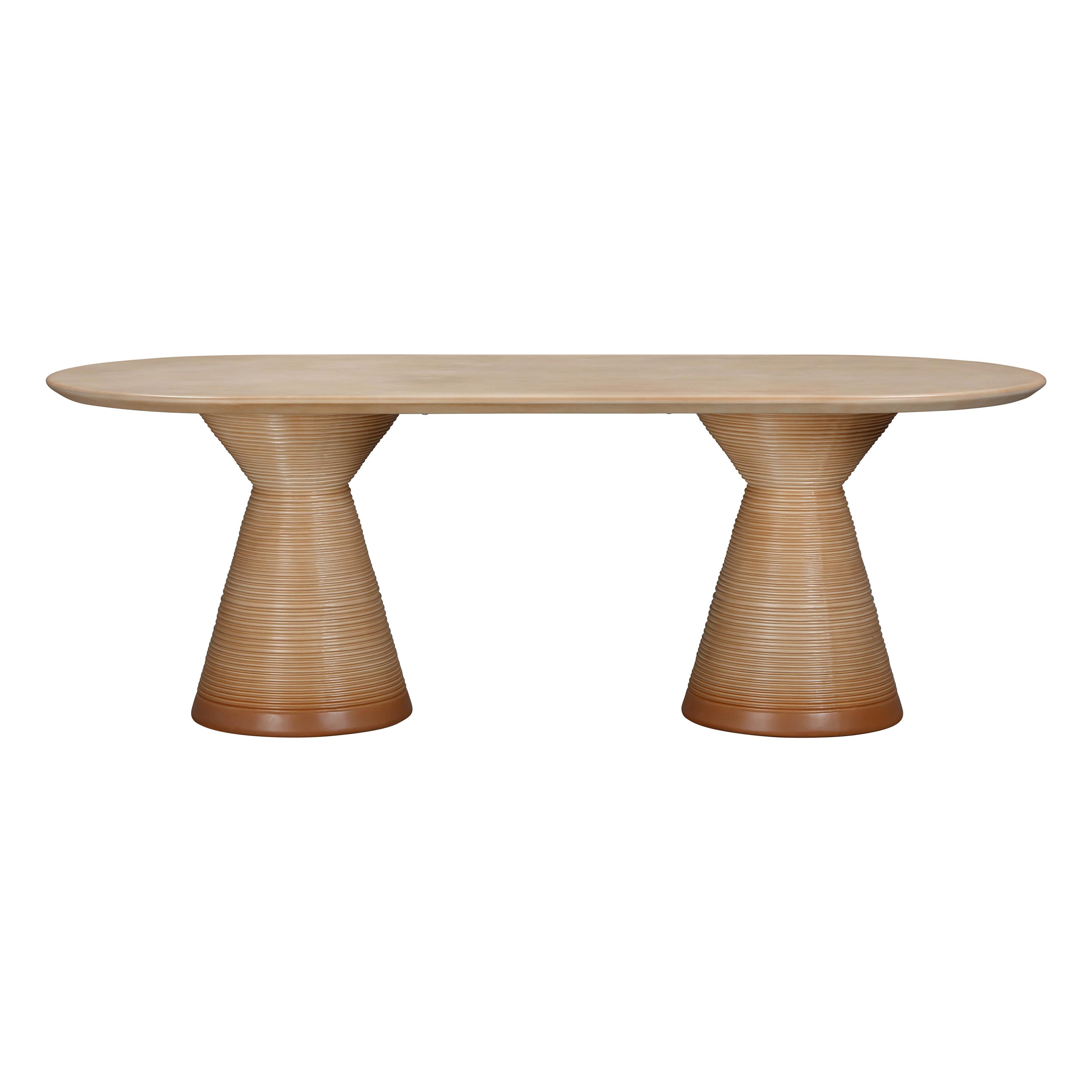 Fassa 87 Faux Terracotta Indoor / Outdoor Oval Dining Table