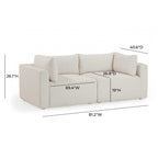 Hangover 81 Cream Outdoor Modular Loveseat