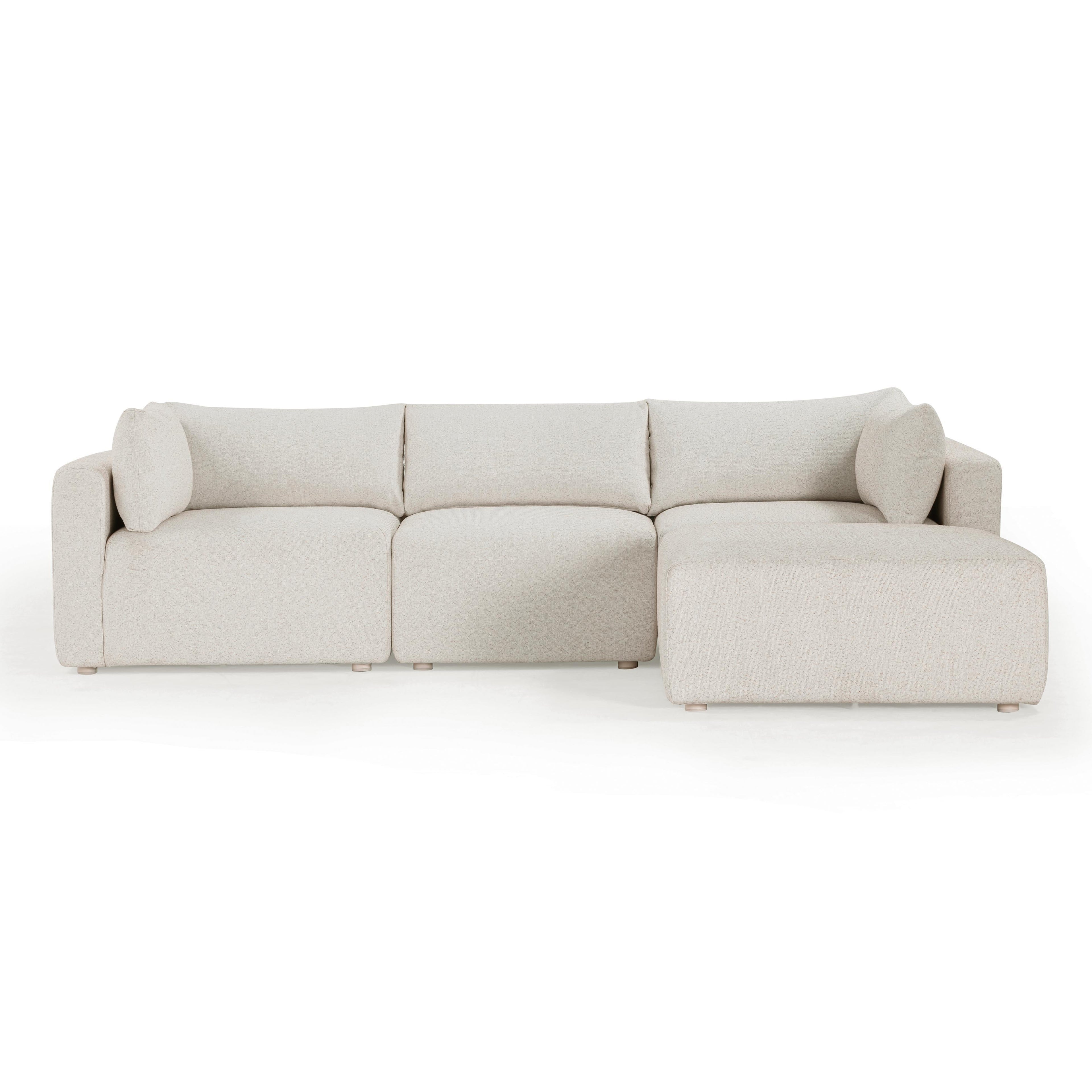 Hangover 4-Piece Cream Outdoor Modular Sectional