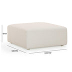 Hangover Cream Outdoor Ottoman