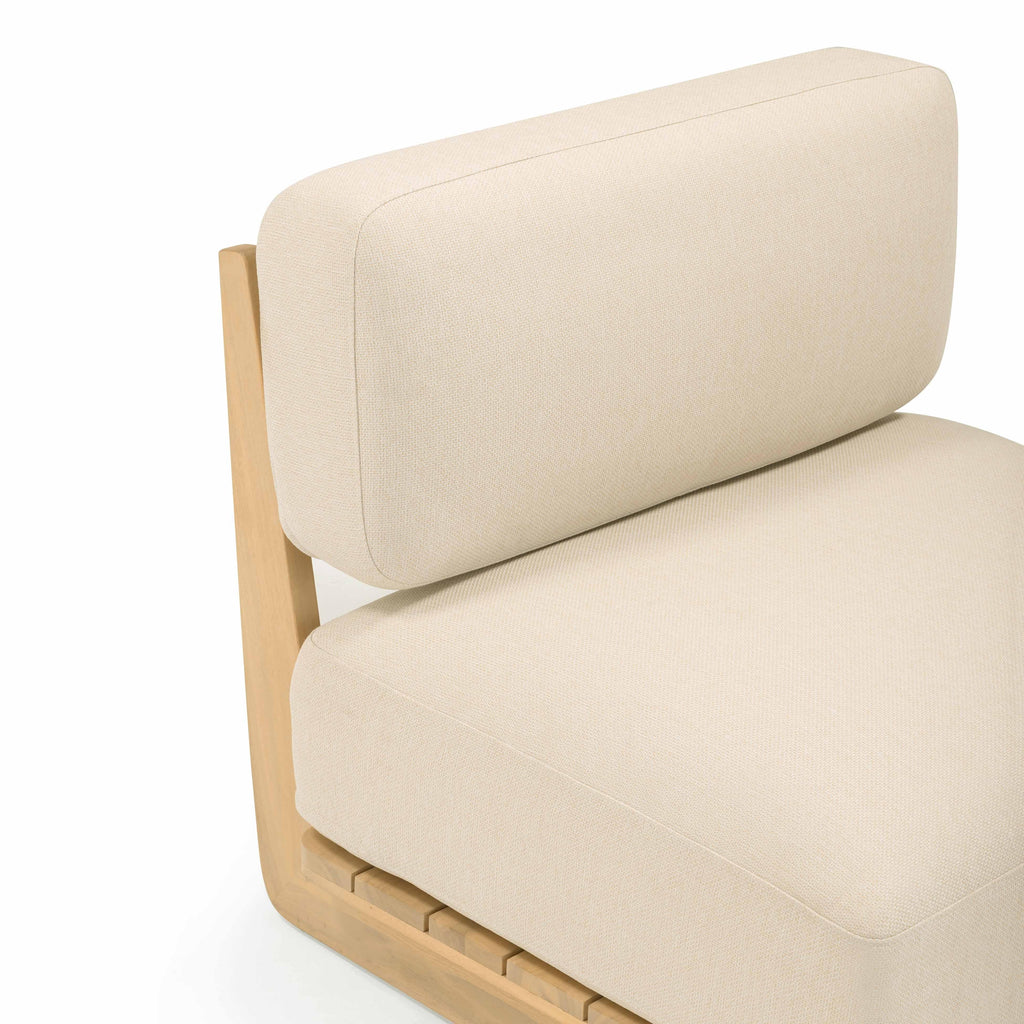 Reavan Cream Outdoor Lounge Chair