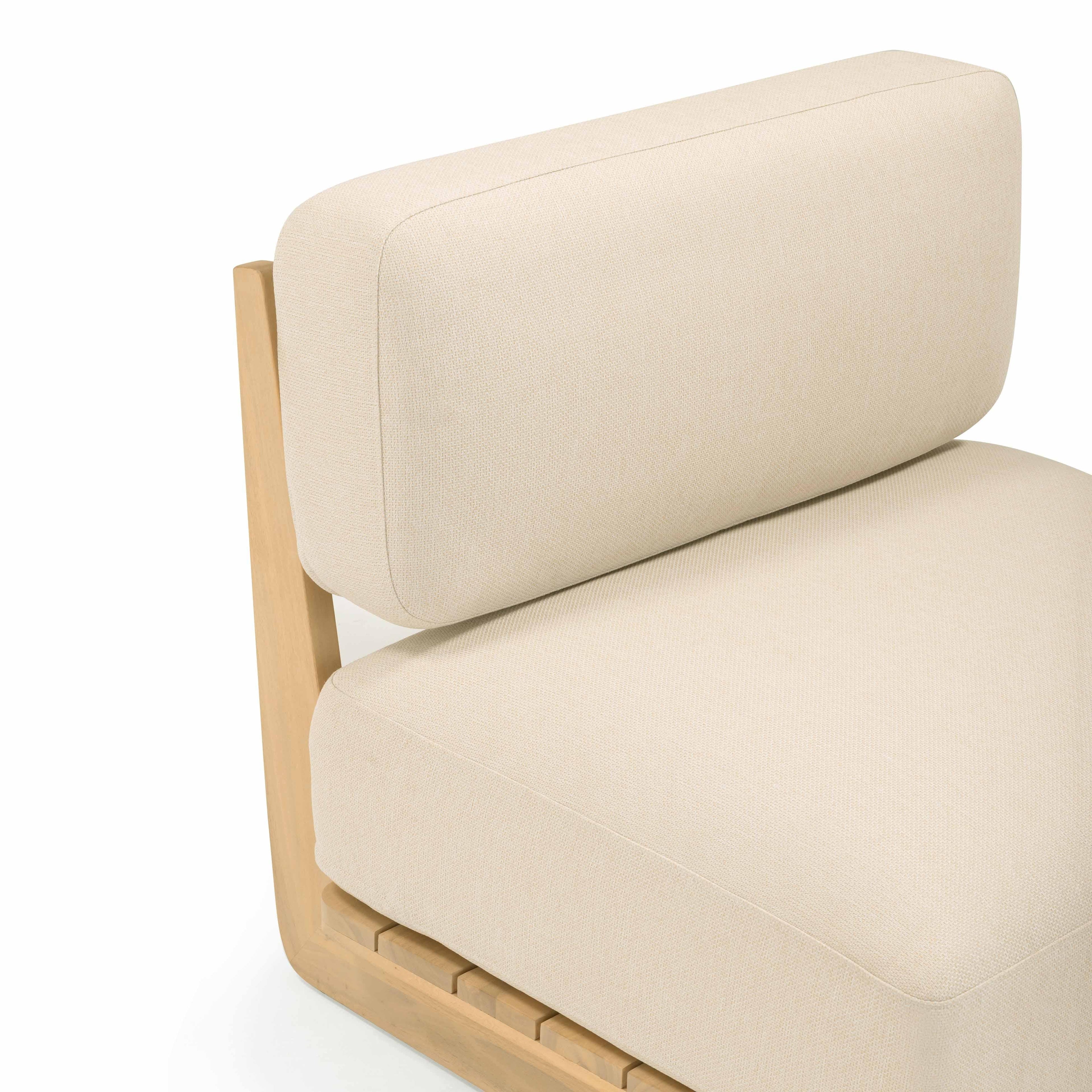 Reavan Cream Outdoor Lounge Chair