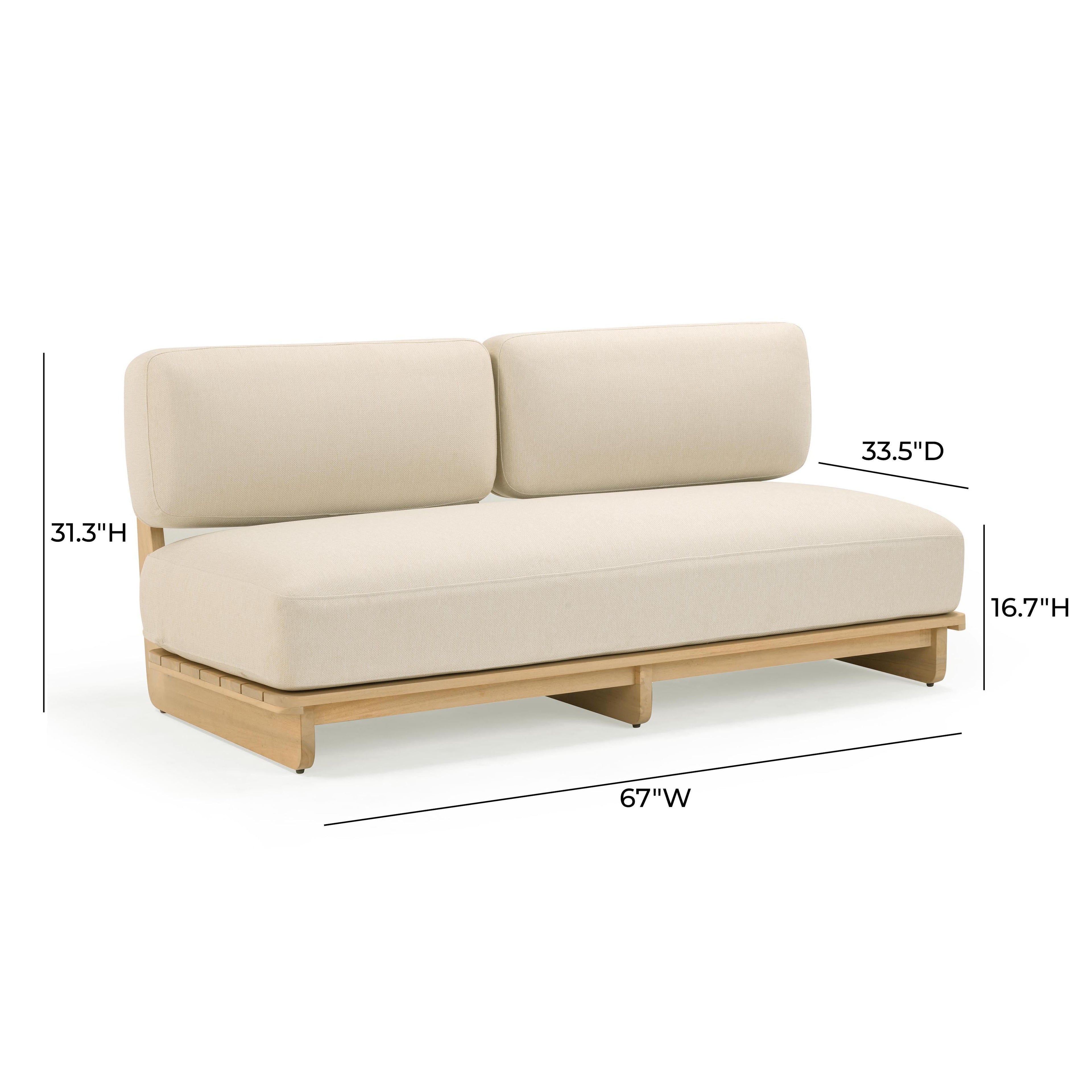 Reavan 67 Cream Outdoor Lounge Sofa