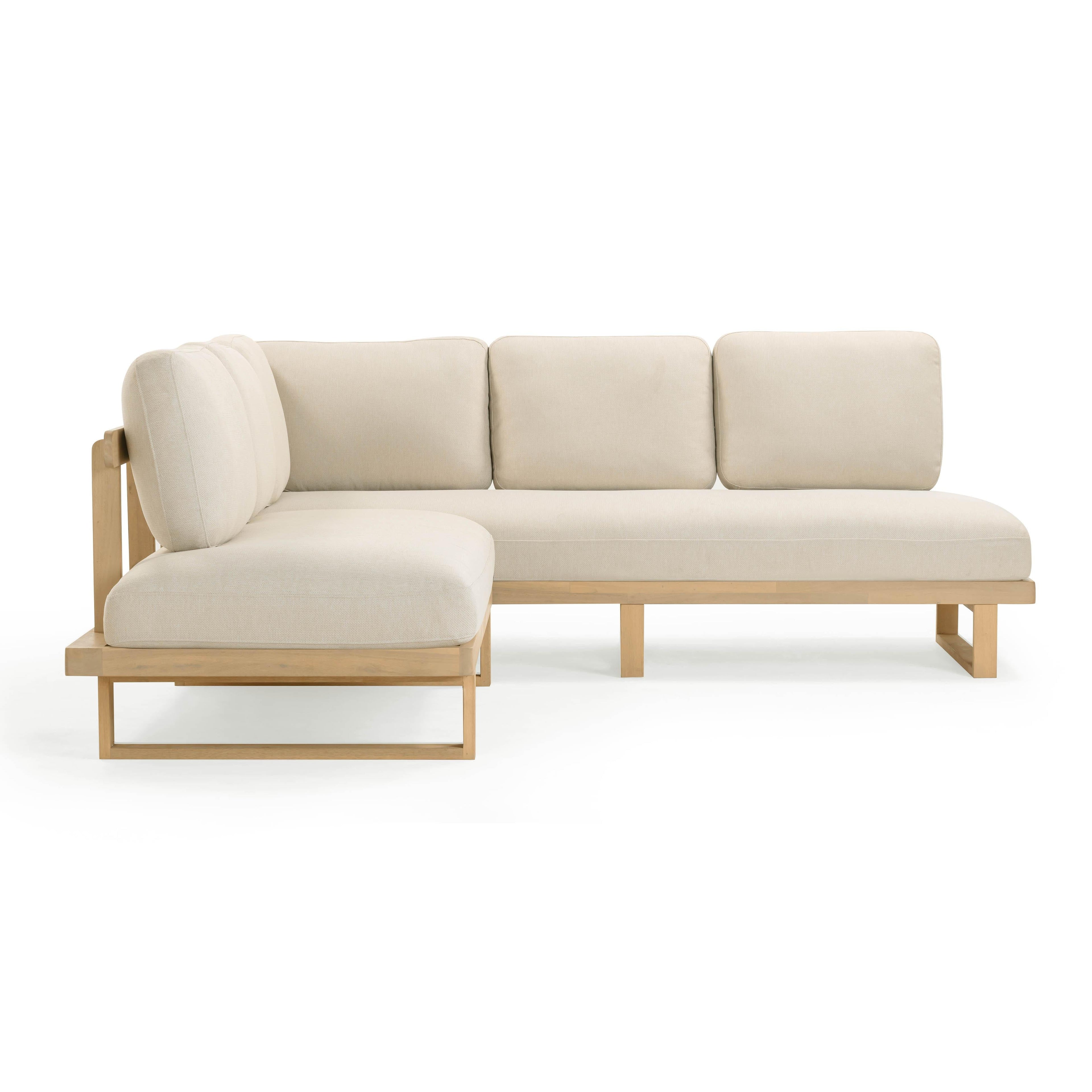 Evan 2-Piece Cream Outdoor L-Shaped Sectional