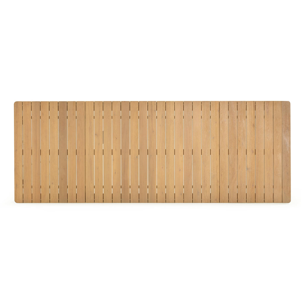 Sardinia 95 Light Teak Outdoor Rectangular Dining Table