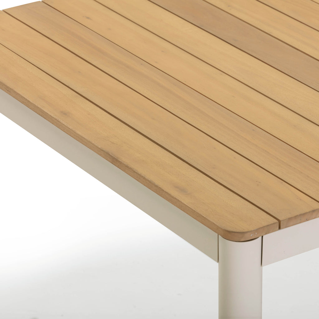 Sardinia 95 Light Teak Outdoor Rectangular Dining Table