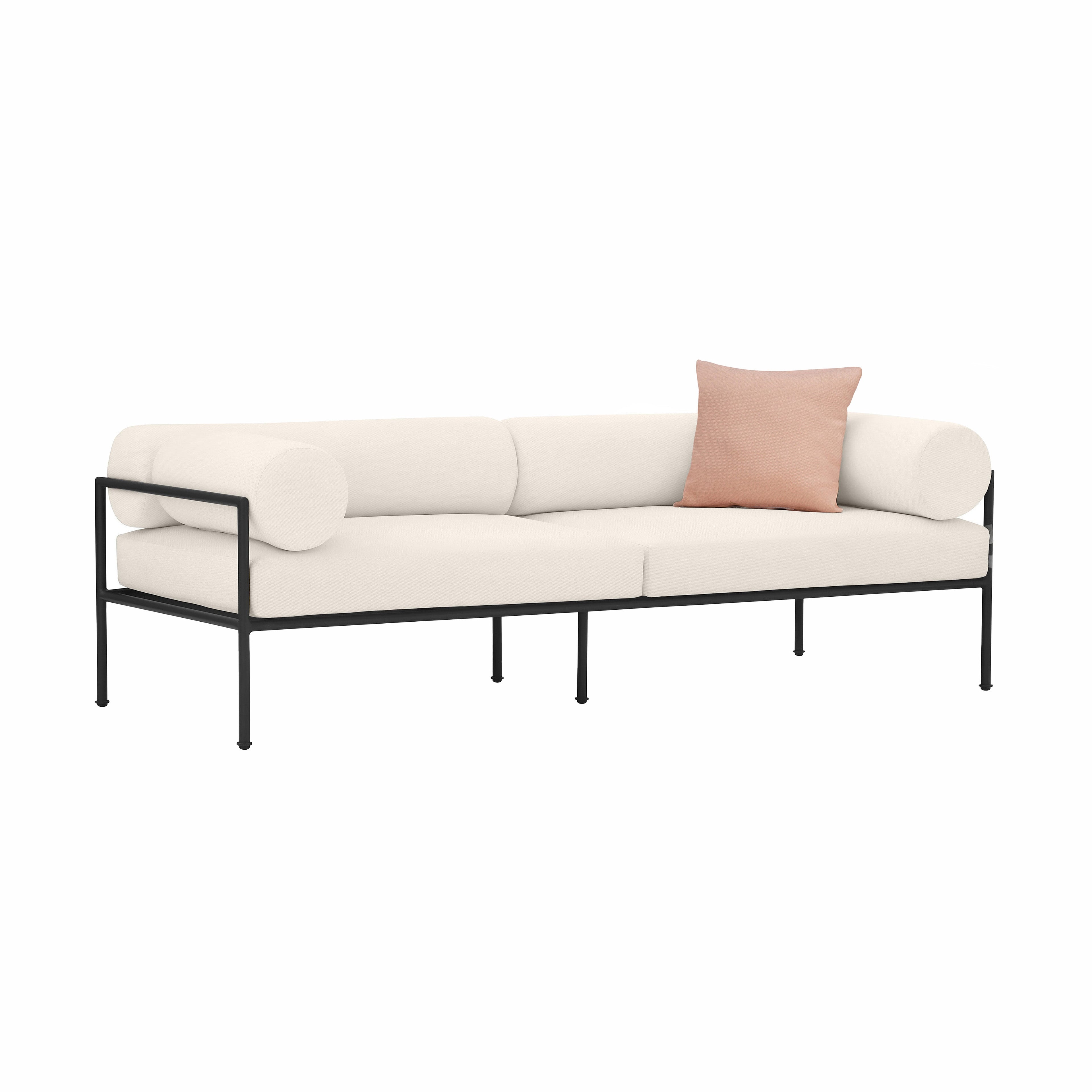 Vera 84 Cream Performance Fabric Outdoor Sofa