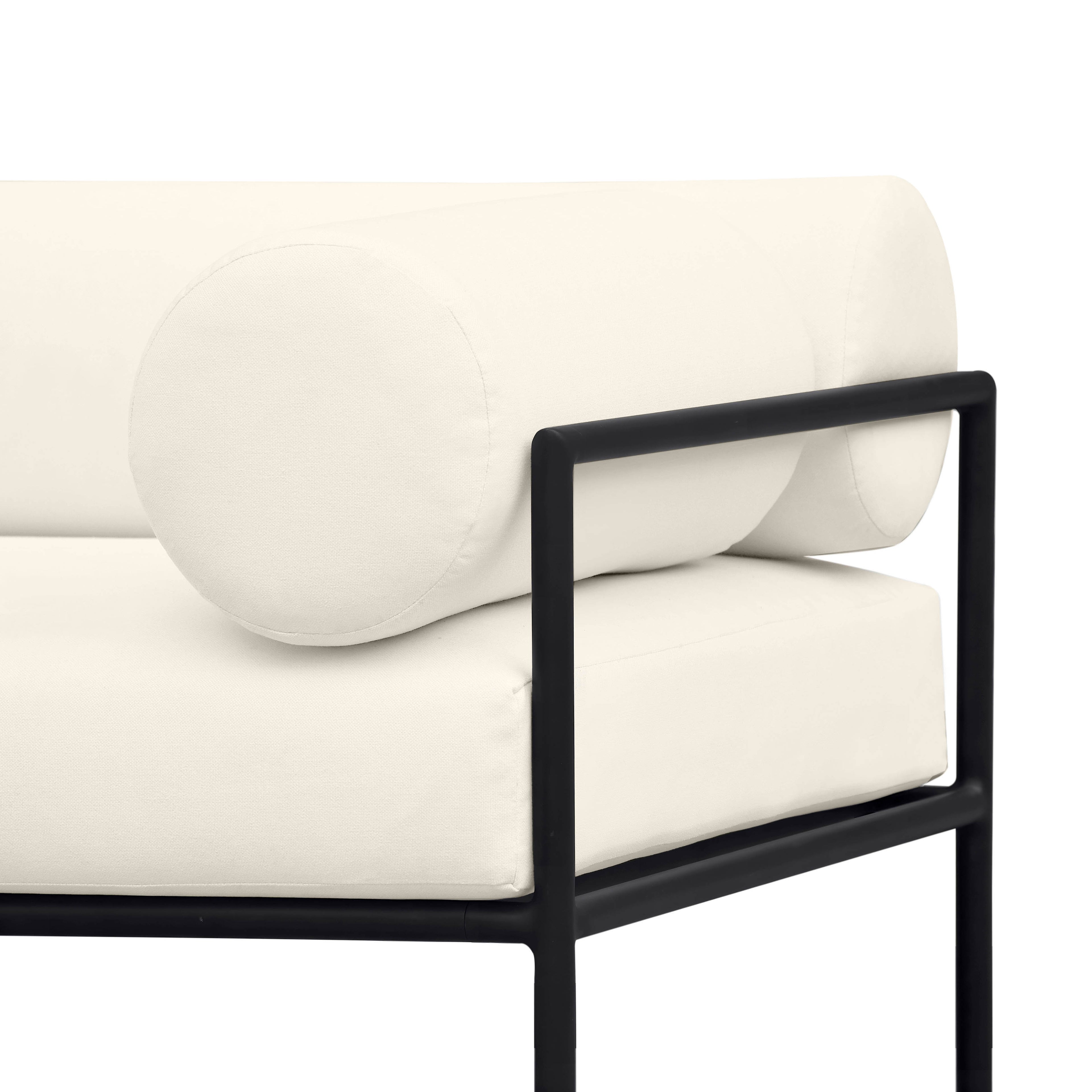 Vera 84 Cream Performance Fabric Outdoor Sofa