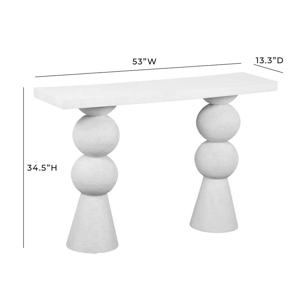 Lupita 53 White Console Table