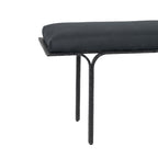 Bryn 59 Black Linen Bench