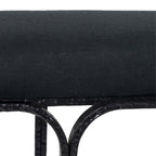 Bryn 59 Black Linen Bench