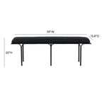 Bryn 59 Black Linen Bench