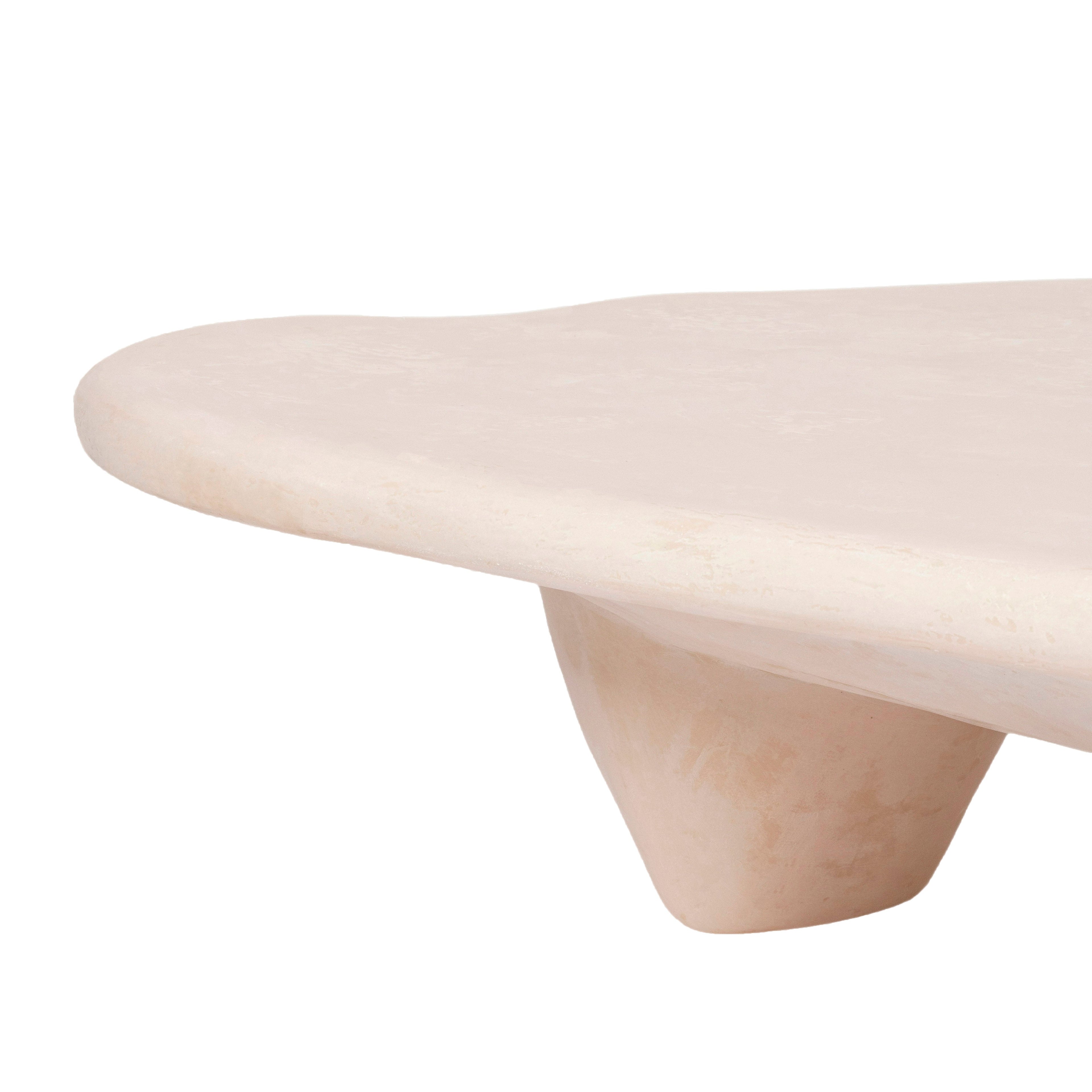 Athen 57 Nude Faux Stone Coffee Table