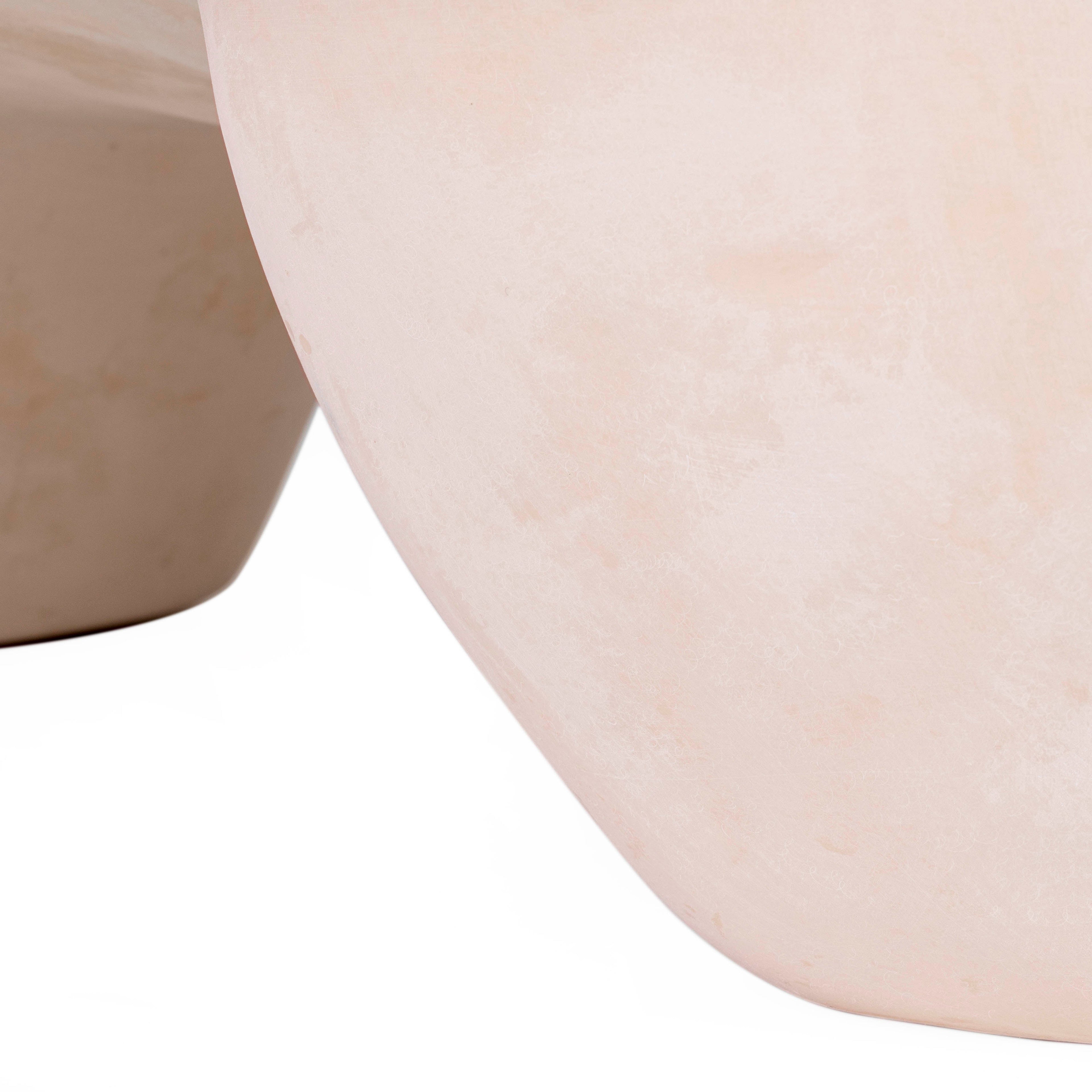 Athen 57 Nude Faux Stone Coffee Table