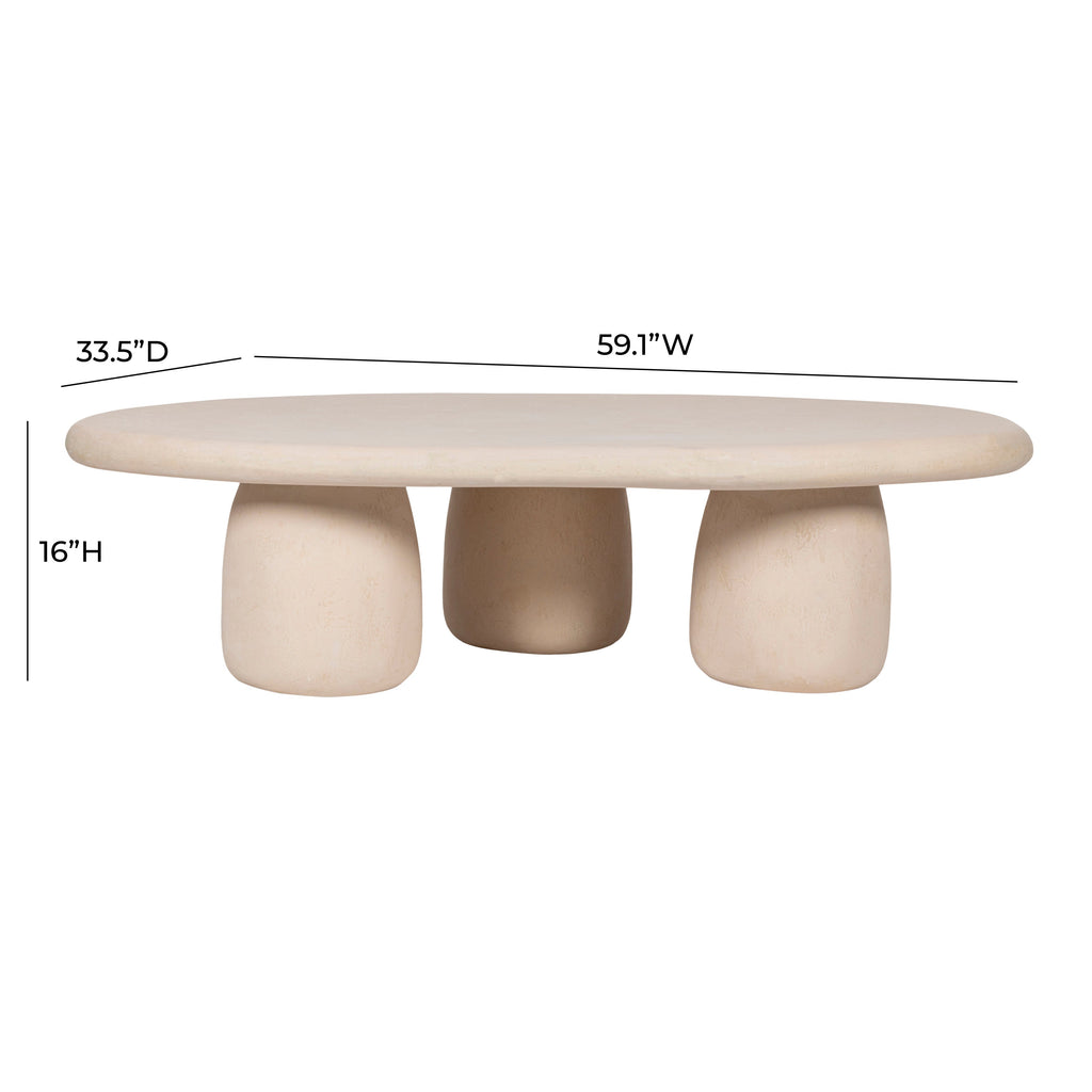 Rahul 59 Cream Coffee Table