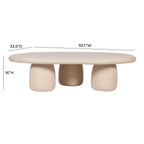 Rahul 59 Cream Coffee Table