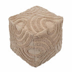 Miranda Beige Knitted Pouf