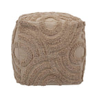 Miranda Beige Knitted Pouf