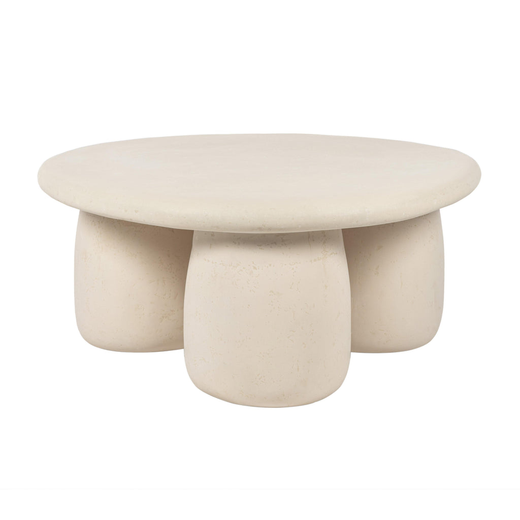 Rahul 34 Cream Round Coffee Table